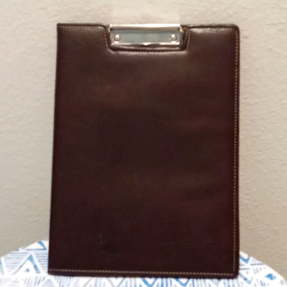 Brown Faux Leather Binder
